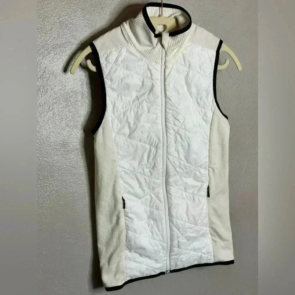 Athleta White and Cream Flurry Primaloft Vest XS - Picture 4 of 9